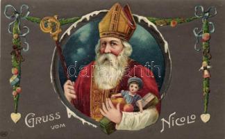 St Nicholas Emb. litho
