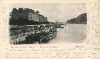 1898 Budapest V. Ferenc József rakpart, Divald (small tear)