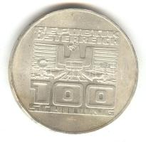 Ausztria 1975. 100Sch Ag "20 éves az Államszerződés" T:2 Austria 1975. 100 Schilling Ag "20th Anniversary - State Treaty" C:XF