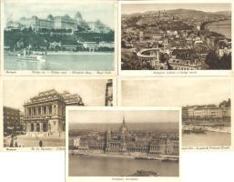 Budapest 5 db régi képeslap fontos budapesti épületekkel