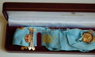 Nagy Britannia DN. Zománcozott és aranyozott szabadkőműves jelvény "Palma Non Sine Pulvere&quot...