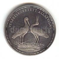 1992. 200Ft Ag "Veszélyeztetett állatvilág-gólya" T:PP(patina) dísztokban