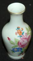 Kézzel festett sorszámozott PBR-mintás jelzett Herendi vázácska/ Handpainted numbered Herendi chinaware vase 7cm