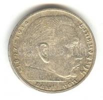 Német 3. Birodalom 1938A 2M Ag "Hindenburg" T:2-
German Third Reich 1938A 2 Marks Ag &quot...