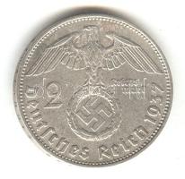 Német 3. Birodalom 1937D 2M Ag "Hindenburg" T:2- German Third Reich 1937D 2 Marks Ag "Hindenburg" C:VF