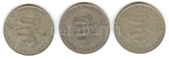 1947. 5Ft Ag "Kossuth" (3x) T:3