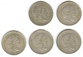 1947. 5Ft Ag "Kossuth" (5x) T:2-,3