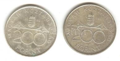 1994. 200Ft Ag "Deák" (2x) T:2-
