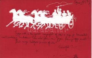 Hungarian carriage, folklore Emb.