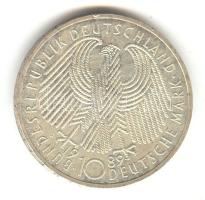 Németország 1989. 10M Ag "40 éves az NSZK" T:2 Germany 1989. 10 Mark Ag "40 Year-German Federal Republic" C:XF