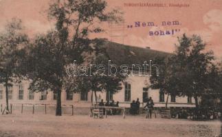 Torontálvásárhely County hall, stamp: Nem, nem, soha!