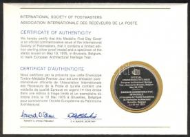 Belgium 1975. "Európai Kulturális Örökség Éve" a Postamesterek gondozásában kiadott Ag(925...