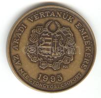 Bognár György (1944-) / Szabó Tamás (1952-) 1995. "MÉE Gyöngyösi Csoport - Aradi Vértanúk / Török Ignác" Br emlékérem (d=42mm) T:1-