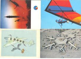 20 db színes, modern motívumlap, repülő tematika