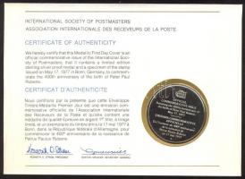 NSZK 1977. "Peter Paul Rubens" a Postamesterek gondozásában kiadott Ag(925) emlékérem 20g ...