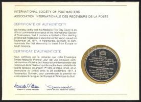 Suriname 1977. "Az első gőzhajó útja Európából Dél-Amerikába" a Postamesterek gondozásában...