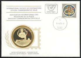 Ausztria 1976. "Babenberg kiállítás" a Postamesterek gondozásában kiadott Ag(925) emlékérem 20g érmés, bélyeges borítékon, osztrák bélyeggel, elsőnapi bélyegzővel, holland nyelvű ismertetővel T:PP  Austria 1976. "Babenberg Exhibition" Ag(925) medallion (20g) / International Society of Postmasters - Medallic First Day Cover with Dutch information C:PP