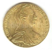 Ausztria 1780SF Tallér Ag "Mária Terézia" aranyozott utánveret tanúsítvánnyal T:1- 
Austri...