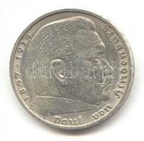 Német 3. Birodalom 1938A 5M Ag "Hindenburg" T:2-
German Third Reich 1938A 5 Marks Ag &quot...