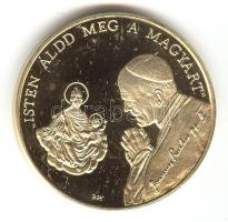 Bognár György (1944-) 1991. "II.János Pál pápa látogatása - Esztergom" aranyozott emlékére...