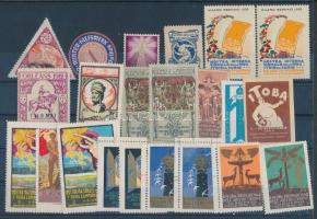 1912-1925 22 db díszes, főként olasz kiállítás levélzáró