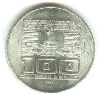 Ausztria 1975. 100Sch Ag "20 éves az Államszerződés" T:2 Austria 1975. 100 Schilling Ag "20th Anniversary - State Treaty" C:XF