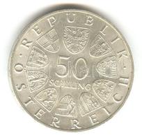 Ausztria 1967. 50Sch Ag "100 éves a Kék Duna Keringő" T:2 Austria 1967. 50 Schilling Ag "100th Anniversary of the Blue Danube Waltz" C:XF