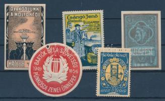 1921-1949 5 db magyar levélzáró