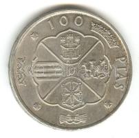 Spanyolország 1966. 100P Ag "Caudillo" T:2- Spain 1966. 100 Pesetas Ag ""Caudillo" C:VF