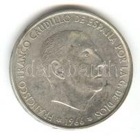 Spanyolország 1966. 100P Ag "Caudillo" T:2-
Spain 1966. 100 Pesetas Ag ""Caudill...