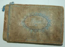 cca 1910 Megviselt fotóalbum 37 db. részben katonai fotóval vegyes minőségben /  cca 1910 37 photos in tattered album with military