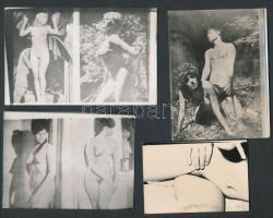 cca. 1960. 4 db erotikus és pornó fotó 12x9 cm