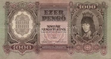 1943. 1000P (2x) egymásutáni sorszámmal T:II,II-