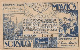 1947. "Missziós Sorsjegy" 3Ft T:II