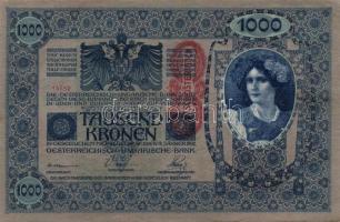 1902. 1000K (2x) "Deutschösterreich" felülbélyegzéssel, egymásutáni sorszámmal! T:II (hajtatlanok)