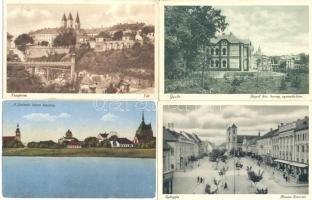 21 db régi magyar városképes lap, közte a szolnoki zsinagóga