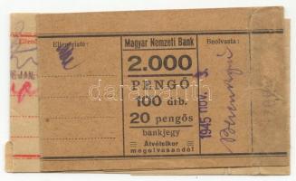 1930-as évek 2db bankjegykötegelő: 20P + 100P bankjegyekhez