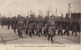 Marseille marching Russian soldiers