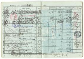 cca 1942. A Magyar Királyi Postatakarékpénztár betétkönyve; Érd