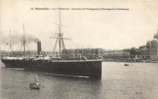 Marseille port with SS Djemnah