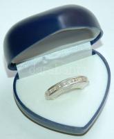 Modern ezüst (Ag) gyűrű cirkónia berakásokkal/ silver ring  9,19g