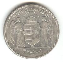 1930. 5P Ag "Horthy jobbra" T:3