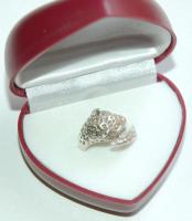 Gepárd fejes (Ag)ezüst gyűrű 6,02g