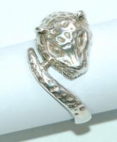 Gepárd fejes (Ag)ezüst gyűrű 6,02g