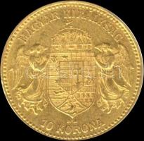 1911KB. 10K Au "Ferenc József" (3.38g) T:2- 
Hungary 1911. 10 Kronen Au "Franz Joseph...
