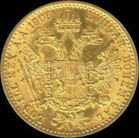 Ausztria 1906. Dukát Au "Ferenc József" (3,4909g) T:2+ apró ph.
Austria 1906. Ducat Au &qu...