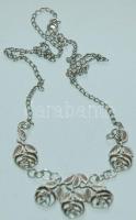 Ezüst collies rózsa mintával / silver necklace 51 cm 11,8g