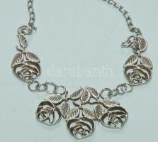 Ezüst collies rózsa mintával /
silver necklace 51 cm 11,8g