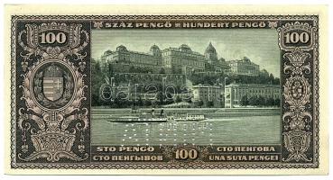 1926. 100P "E000-000000" sorozattal és sorszámmal, vízjellel valamint "MINTA" pe...