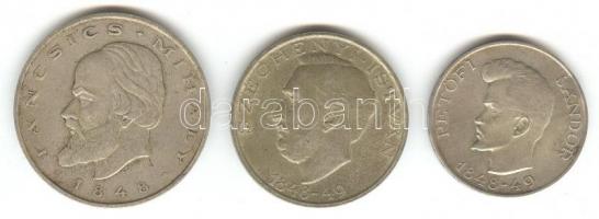 1948. 5Ft "Petőfi" + 10Ft "Széchenyi" + 20Ft "Táncsics" Ag sor T:2 ph